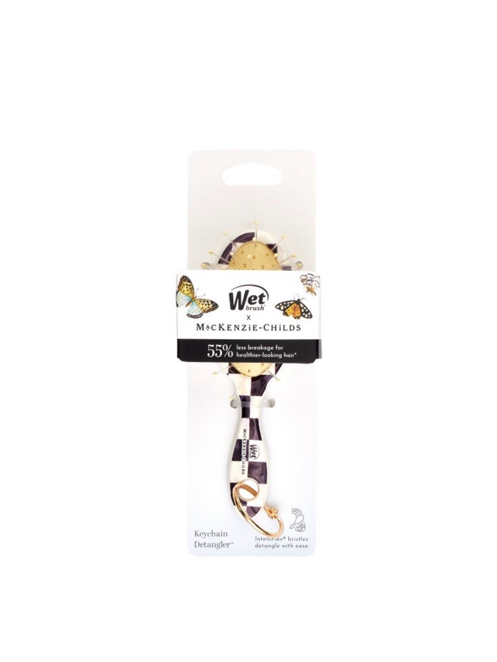 Wet Brush x Mackenzie-Childs Keychain Detangler - Purple & Gold